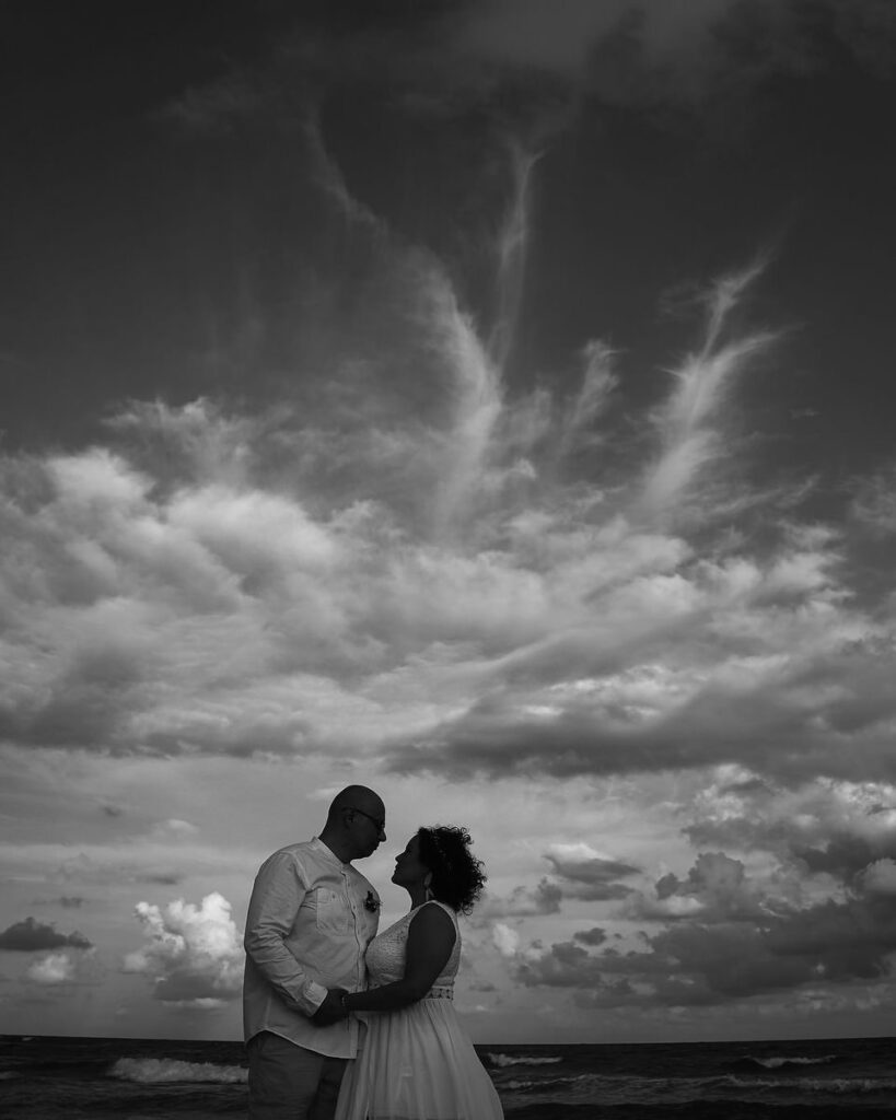 Dark and moody Editorial Akumal Tulum destination wedding photography