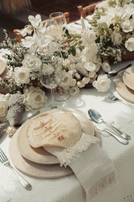Unique wedding reception decor idea, menu burnt into a tortilla place setting at Oaxaca wedding editorial, Proyecto Murguia with Frida Enamorada